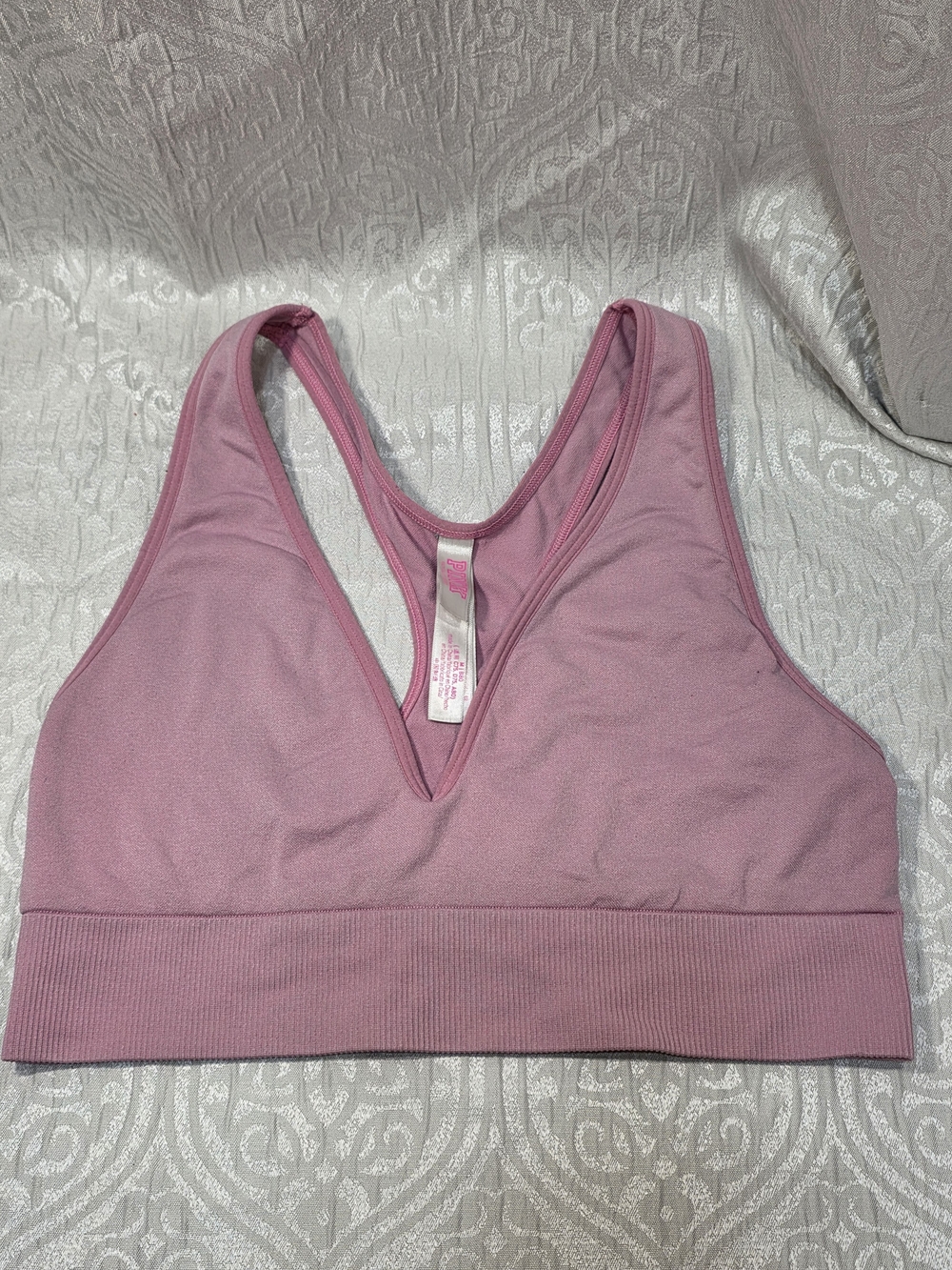Soft Pink Racerback Sports Bra